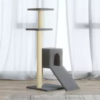Draskyklė katėms su stovais iš sizalio, šviesiai pilka, 92cm