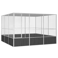 Paukščių narvas, antracito, 302,5x324,5x211,5cm, plienas