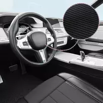 3D Automobilio plėvelės, 2vnt., juodos spalvos, 100x150cm