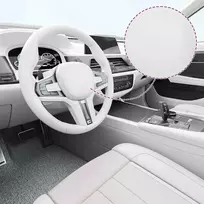 4D Automobilio plėvelės, 2vnt., baltos, 100x150cm+50x150cm