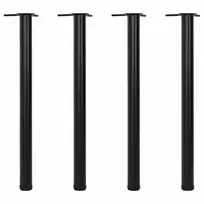Reguliuojamo aukščio stalo kojos, 4vnt., juodos spalvos, 870mm