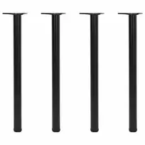 Reguliuojamo aukščio stalo kojos, 4vnt., juodos spalvos, 870mm