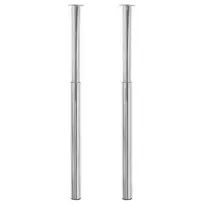 2 Teleskopinės Stalo Kojos, Chromais, 710 - 1 100 mm