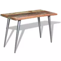 Valgomojo stalas, perdirbtos medienos masyvas, 120x60x76 cm