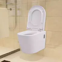 Pakabinamas keramikinis klozetas, baltas