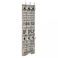 Paltų kabykla THANK YOU, 6 kabl., mont. prie sienos, 120x40cm