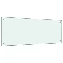 Virtuvės sienelė, pieno spalvos, 100x40cm, grūdintas stiklas
