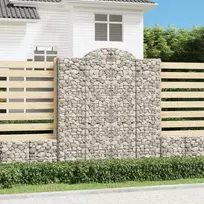 Išlenkti gabiono krepšiai, 10vnt., 200x50x220/240cm, geležis
