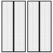 Tinkleliai nuo vabzdžių durims, 2vnt., juodi, 220x110cm