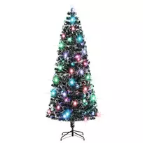 Apšviesta Kalėdų eglutė su stovu ir LED, 240cm, optinis pluoštas