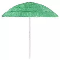 Paplūdimio skėtis, žalios spalvos, 240cm, havajietiško dizaino