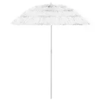 Paplūdimio skėtis, baltos spalvos, 180cm, havajietiško dizaino