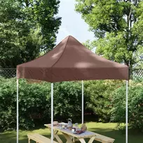 Proginės palapinės stogas, rudos spalvos, 2x2m, 270 g/m²