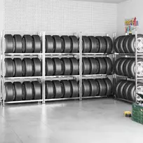 Stovai padangoms, 4vnt., sidabriniai, 110x40x200cm, plienas