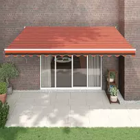 Automatinė ištraukiama markizė, oranžinė ir ruda, 4x3m