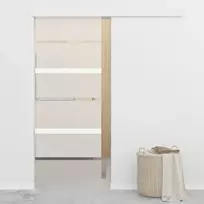 Stumdomos durys su stabdikliais, 76x205cm, stiklas ir aliuminis