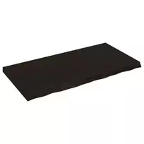 Stalviršis, tamsiai rudas, 120x60x(2-6) cm, ąžuolo masyvas