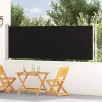 Ištraukiama šoninė kiemo pertvara, juodos spalvos, 117x600cm