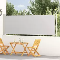 Ištraukiama šoninė kiemo pertvara, pilkos spalvos, 117x600cm