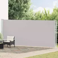 Ištraukiama šoninė kiemo pertvara, pilkos spalvos, 180x600cm