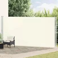 Ištraukiama šoninė kiemo pertvara, kreminės spalvos, 200x600cm