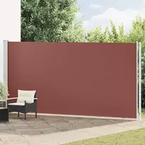 Ištraukiama šoninė kiemo pertvara, rudos spalvos, 200x600cm