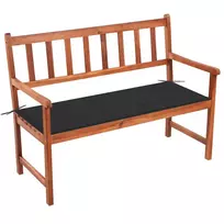 Sodo suoliukas su pagalvėle, 120cm, akacijos medienos masyvas