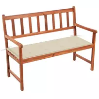 Sodo suoliukas su pagalvėle, 120cm, akacijos medienos masyvas