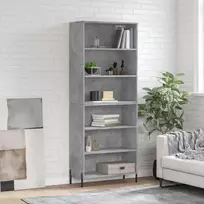 Komoda, betono pilka, 69,5x32,5x180cm, apdirbta mediena
