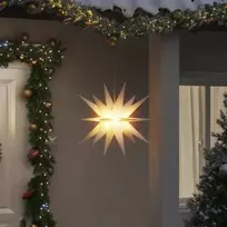 Kalėdiniai šviestuvai su LED, 3vnt., balti, 57cm, sulankstomi