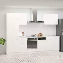 Virtuvės spintelių komplektas, Lyon, 7 dalių, baltos spalvos, MDP