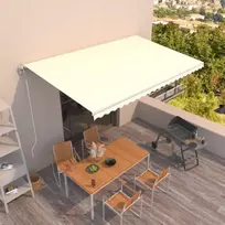 Automatinė ištraukiama markizė, kreminės spalvos, 500x350cm