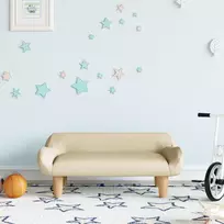 Vaikiška sofa, kreminės spalvos, 70x40x24cm, audinys