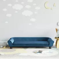 Vaikiška sofa, mėlynos spalvos, 100x50x26cm, aksomas