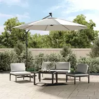 Pakaitinis audinys gembiniam skėčiui, smėlio baltas, 300cm