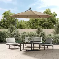 Atsarginis audinys konsoliniam skėčiui, rusvai pilkas, 350 cm
