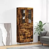 Komoda, dūminio ąžuolo spalvos, 69,5x34x180cm, apdirbta mediena