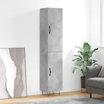 Komoda, betono pilkos spalvos, 34,5x34x180cm, apdirbta mediena