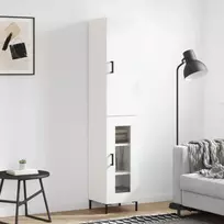 Komoda, baltos spalvos, 34,5x34x180cm, apdirbta mediena