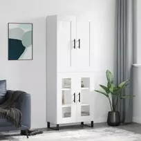 Komoda, baltos spalvos, 69,5x34x180cm, apdirbta mediena