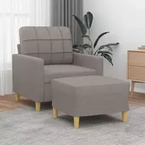 Krėslas su pakoja, taupe spalvos, 60cm, audinys