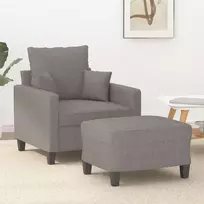 Krėslas su pakoja, taupe spalvos, 60cm, audinys