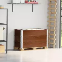 Padėklų apvadai, 3vnt., rudi, 100x50cm, pušies medienos masyvas