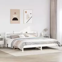 Lovos rėmas be čiužinio, baltas, 200x200cm, pušies masyvas