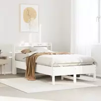 Lovos rėmas be čiužinio, baltas, 90x200cm, pušies masyvas