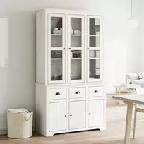 Komoda BODO, balta, 115,5x43x200,5cm, pušies medienos masyvas