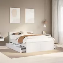 Lovos rėmas be čiužinio su galvūgaliu, baltas, 150x200cm, pušis