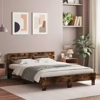 Lovos rėmas su galvūgaliu, dūminio ąžuolo, 140x200cm, mediena