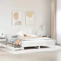 Lovos rėmas be čiužinio, baltas, 200x200cm, pušies masyvas