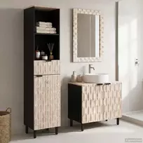 Vonios komplektai su stalčių 3 pcs Baltos skalbimo apdaila